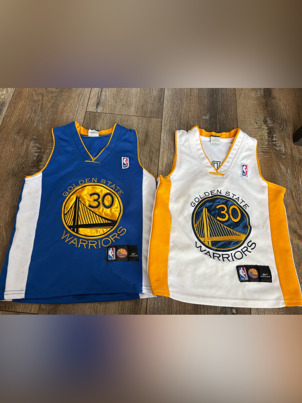Golden State Warriors Kids' Stephen Curry #30 - Blue & Whiteboard size 4-6